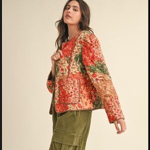 Fall Inspiration Patchwork Quilted Jacket